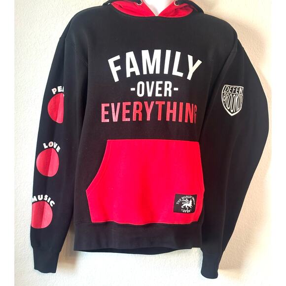 Family Over Everything Med Mens Hoodie The Marley Family and Defend Brooklyn - Picture 1 of 9